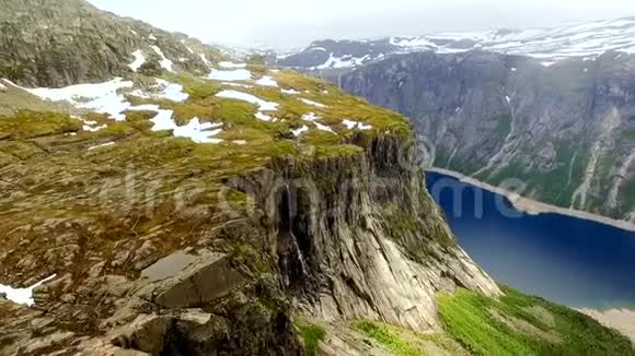 挪威挪威美丽的风景峡湾视频的预览图