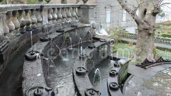 意大利兰特巴尼亚别墅喷泉视频的预览图
