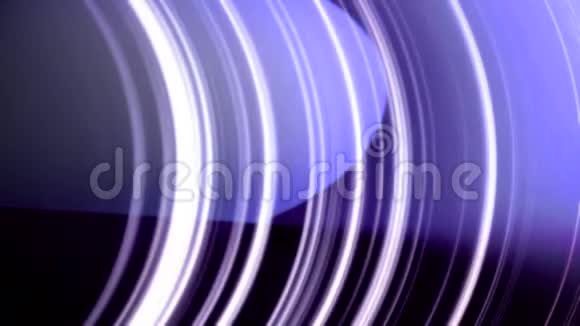 白色线条在紫色背景上以圆圈移动的抽象动画循环动画视频的预览图