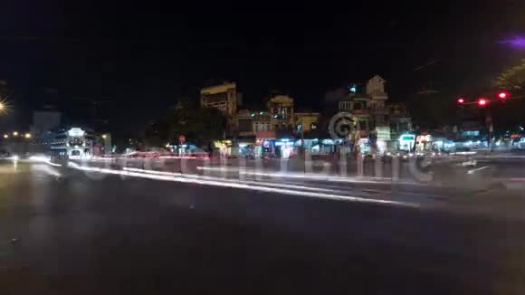 越南河内夜间城市的时间推移视频的预览图