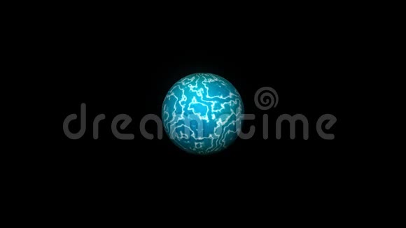 在黑色背景上分离的等离子球三维渲染背景视频的预览图