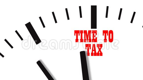 税务时间时钟动画超高清视频视频的预览图