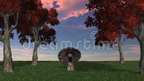 愤怒的棕色大蘑菇出现并死亡视频的预览图