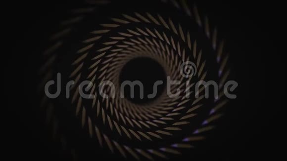 旋转无缝几何隧道的抽象动画动画黑色螺旋几何图案视频的预览图