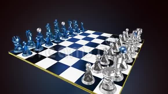 棋盘上的棋子动画视频的预览图