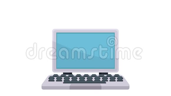 笔记本电脑与科学软件高清动画视频的预览图