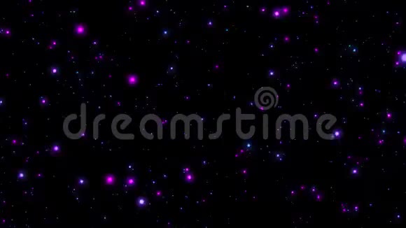 紫红色粒子场覆盖可循环背景的速度视频的预览图