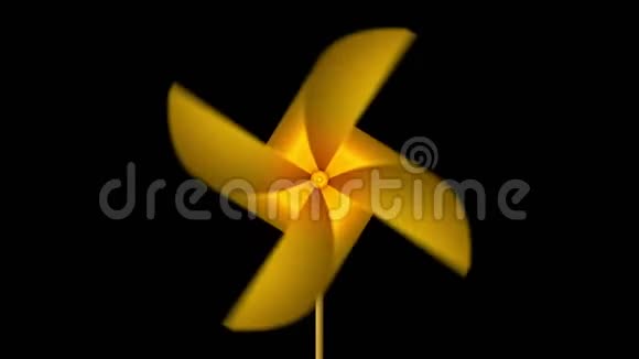 金纸风车玩具刮风日本节日风车循环动画视频的预览图