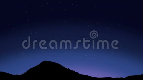 美丽的夜空与流星动画视频的预览图
