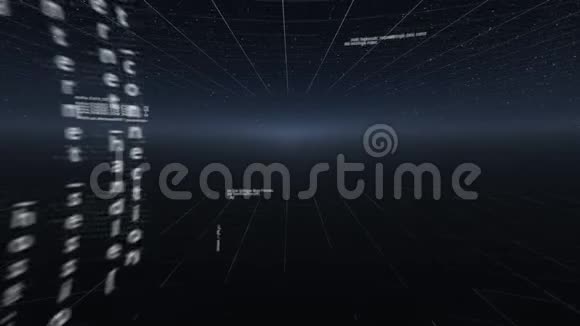 计算机代码在黑屏幕上移动视频的预览图