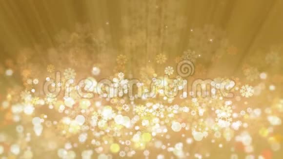 闪耀之星和雪花的黄金假期视频的预览图