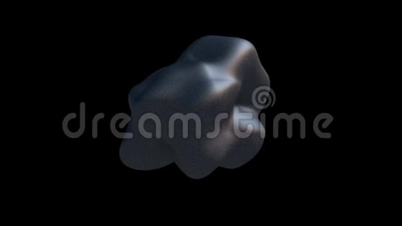 神秘的变形物体透明背景上的不明飞行物3D渲染无缝循环动画电影摄影视频的预览图