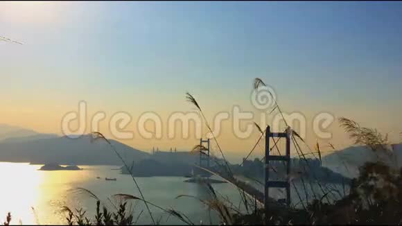 香港青马大桥夏季的时间推移视频的预览图