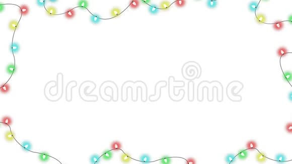 为设计贺卡和广告设计的LumaMatte节日圣诞或生日节日彩灯视频的预览图