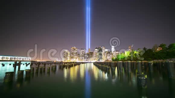 9月11日夜光4k时从纽约市起飞视频的预览图