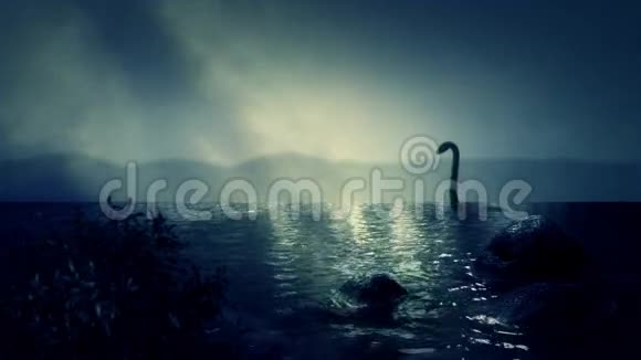 尼斯湖水怪游泳视频的预览图