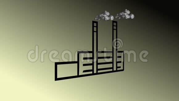 工厂烟囱污染的细节视频的预览图