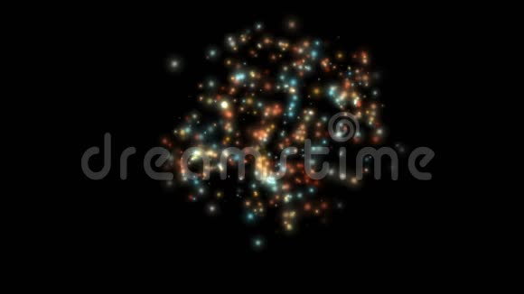 抽象耀斑星火火粒水下碎片星背景视频的预览图