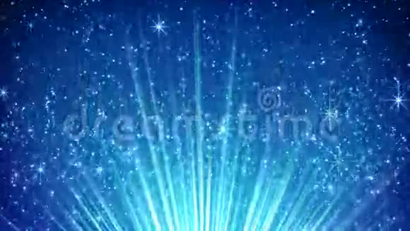 蓝色光线中的闪光粒子可循环4k4096x2304视频的预览图
