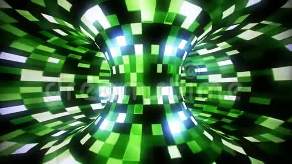 3D绿色SCIFiTorusAI牺牲智能VJ循环背景视频的预览图
