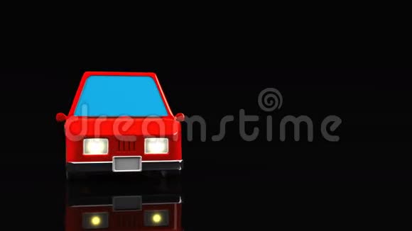 红色汽车在黑色文本空间视频的预览图