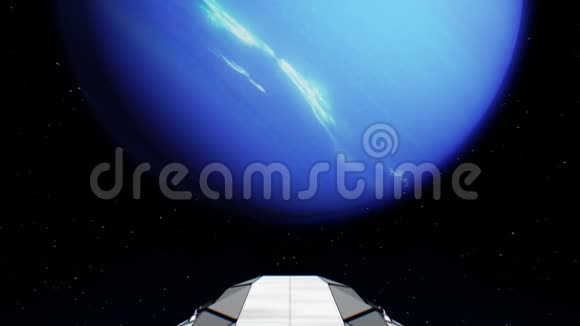 科幻巨飞船正接近海王星视频的预览图