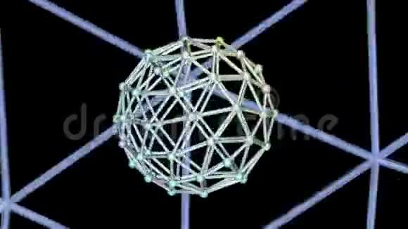 三维动画网格旋转球体视频的预览图