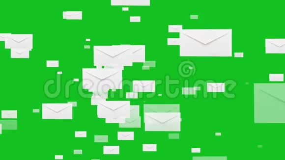 绿色白色信封视频的预览图