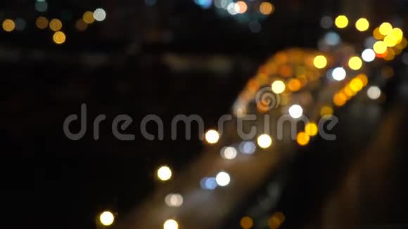 街上有灯光背景是bokeh视频的预览图
