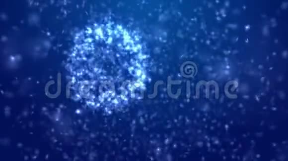 飘落的雪花加入节日的象征循环三维动画视频的预览图