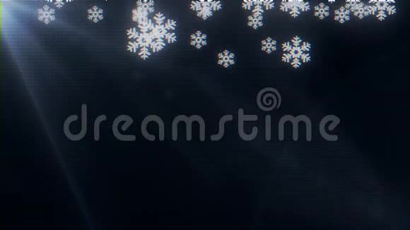 液晶屏幕上掉落的大片雪花故障动画背景粉红色新质量形状通用运动动态视频的预览图