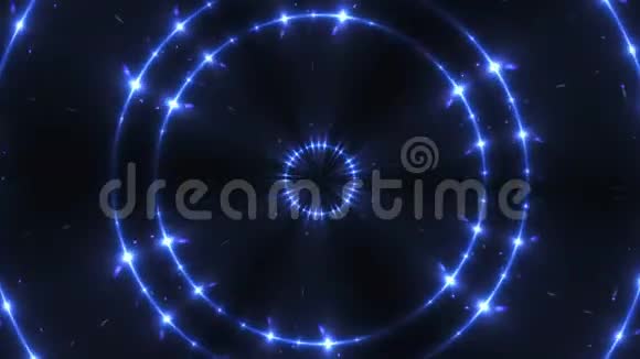 黑暗中的分形灯光三维渲染计算机生成背景视频的预览图