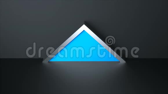 三维渲染三角形形状表面反射内部抽象计算机生成背景视频的预览图