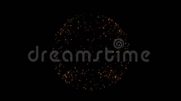 壮观的五彩烟花在夜空中展示视频的预览图