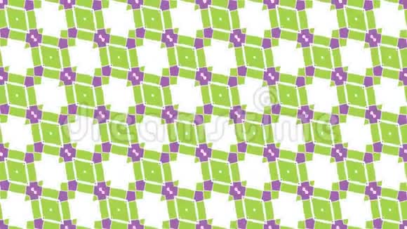 抽象的椭圆背景紫色和绿色的几何形状无缝环路视频的预览图