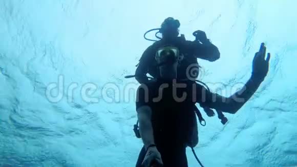 潜水员带教练在埃及红海潜水视频的预览图