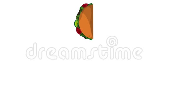 白背景高清动画上的Burritos雨视频的预览图