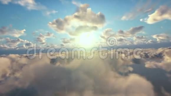 在早晨的云上飞行视频的预览图
