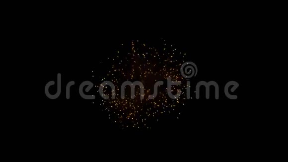 壮观的五彩烟花在夜空中展示视频的预览图