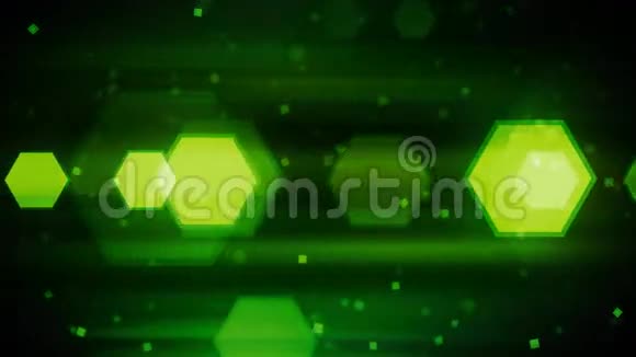 绿色动态六边形视频的预览图