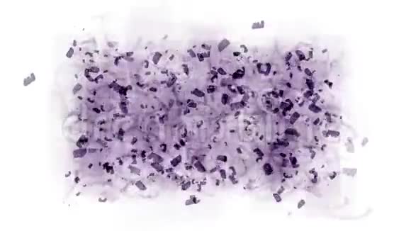 抽象浮子碎片字母和字符爆炸碎片颗粒污垢灰尘视频的预览图