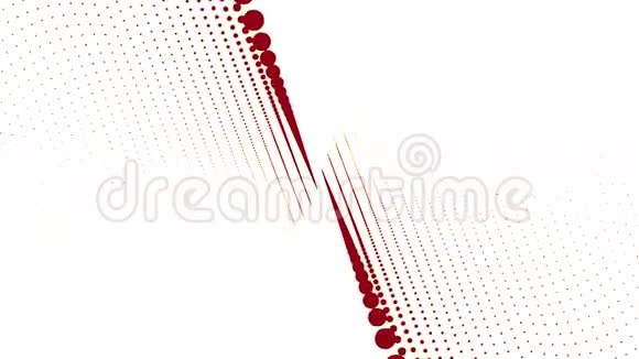 在白色背景上飞过红点带有红色的抽象背景模糊灯光穿过视频的预览图