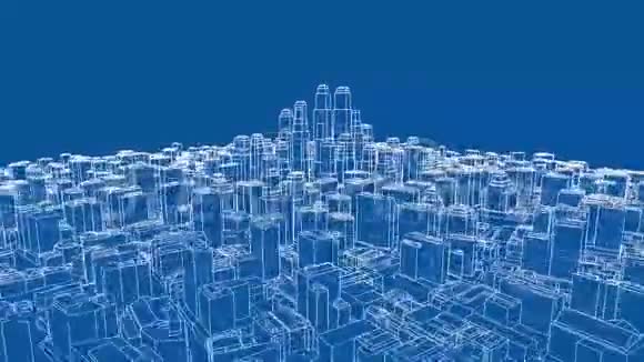 旋转城市蓝图风格转盘视频视频的预览图