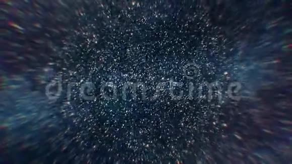 电影飞行到深空小行星领域高度逼真的动画与体积光小行星场视频的预览图