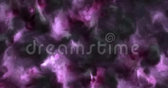 可循环4k视频风暴粉红色和紫色云在空间星云缓慢移动形成和溶解4k4096p24fps视频的预览图
