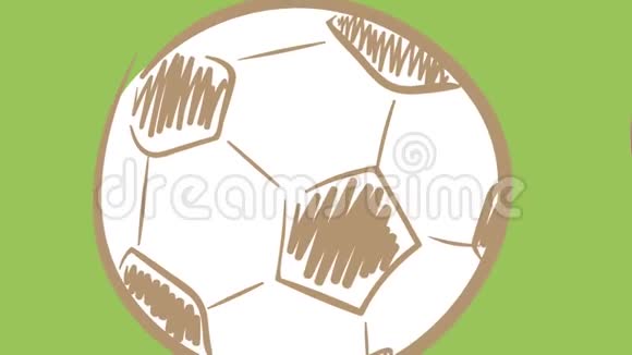 彩色足球纹理上的绿色视频的预览图