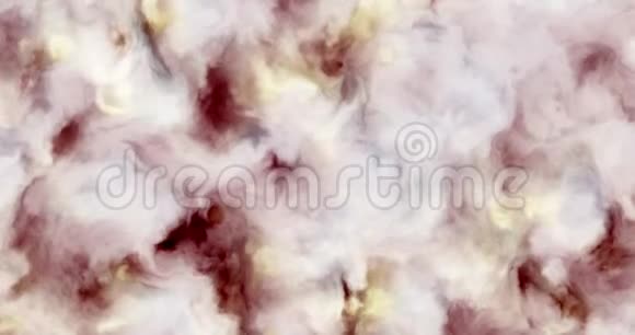 可循环4k视频风暴粉红色和紫色云在空间星云缓慢移动形成和溶解4k4096p24fps视频的预览图