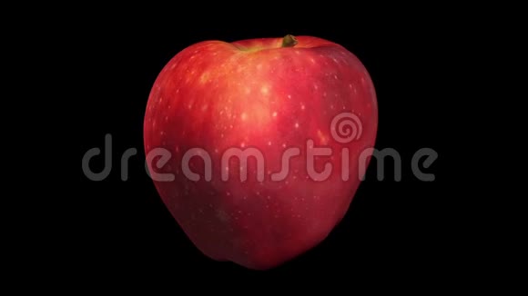 黑色背景下苹果红味旋转视频的预览图
