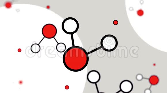 最小的红白卡通分子模型视频的预览图