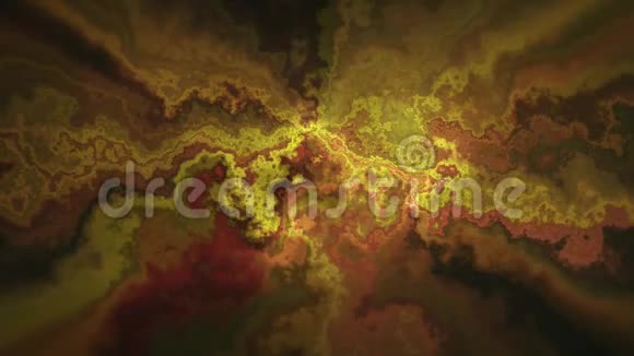 自然美丽的大理石湍流图案黄色橙色纹理动画背景新的独特品质五颜六色视频的预览图